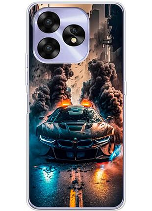 Чохол силіконовий з картинкою на umidigi a15 (машина bmw i8)