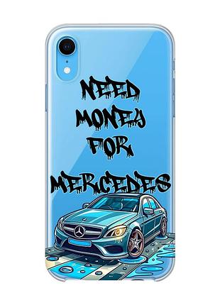 Прозрачный чехол на iphone xr :: хочу мерседес (принт 387)