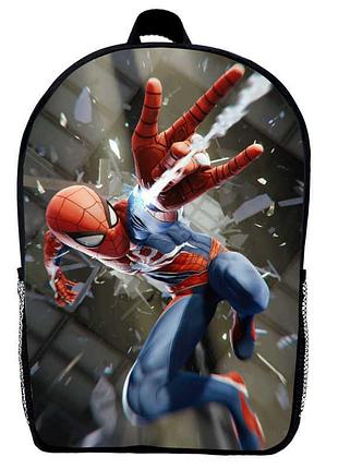 Рюкзак человек паук (school gear bag spider men 025) черный, 39 х 27 х 14 см