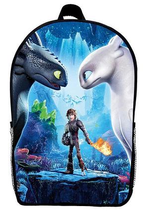 Рюкзак как приручить дракона (school gear bag беззубик 08) черный, 39 х 27 х 14 см