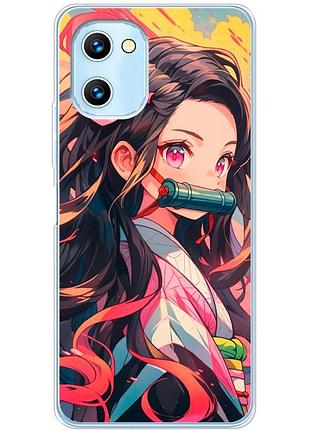 Чехол силиконовый с картинкой на umidigi c1 max (аниме, anime)