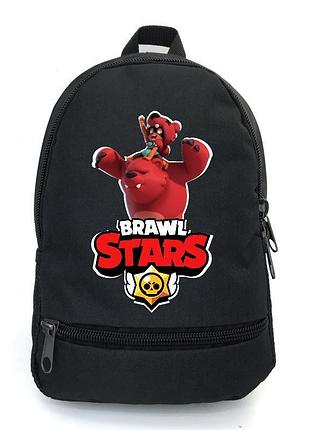 Рюкзак big бравл старс нита на медведе school bag (bs -065) черный (43 х 30 х 17 см)