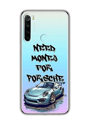 Прозрачный чехол на xiaomi redmi note 8 :: хочу порше (принт 385)