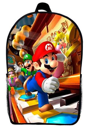 Рюкзак супер марио (school gear bag mario 07) черный, 39 х 27 х 14 см