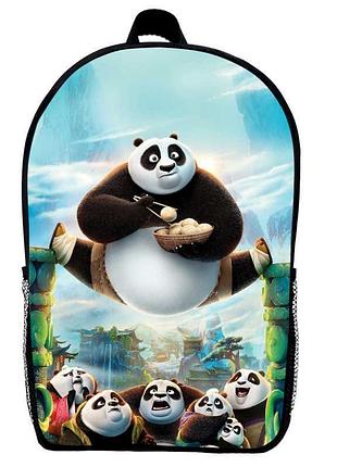 Рюкзак панда кунг-фу (school gear bag kf 09) черный, 39 х 27 х 14 см
