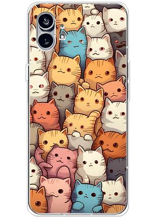 Чохол силіконовий з картинкою на nothing phone (1) (котики)