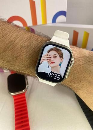Умные смарт часы - фитнес браслет ultra 2 smart watch apple 49мм электронные с магнитной зарядкой и микрофоном