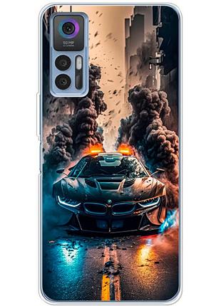Чохол силіконовий з картинкою на tcl 30 plus (машина bmw i8)