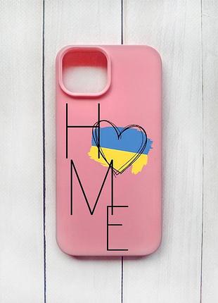 Матовий чохол на iphone 15 рожевий :: дім україна (принт 353)