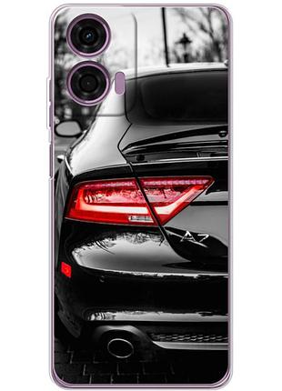 Чехол силиконовый с картинкой на motorola g04 (машина, audi a7)