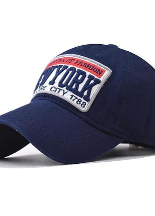 Темно-синя бейсболка від sport line з лого new york