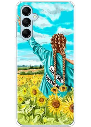 Чехол силиконовый с картинкой на samsung galaxy m15 5g (m156) (патриотический, девушка украинка)