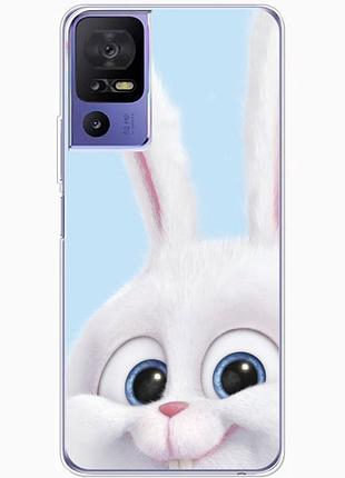 Чохол силіконовий з картинкою на tcl 40 se (кролик сніжок)