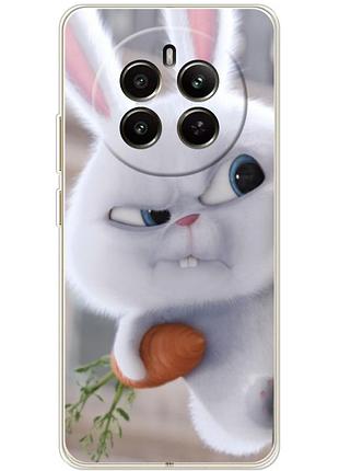 Чехол силиконовый с картинкой на realme 12 plus 5g (кролик снежок)