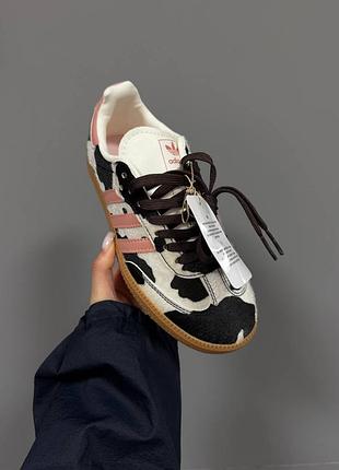 Женские кроссовки adidas samba cow print адидас самба 3
