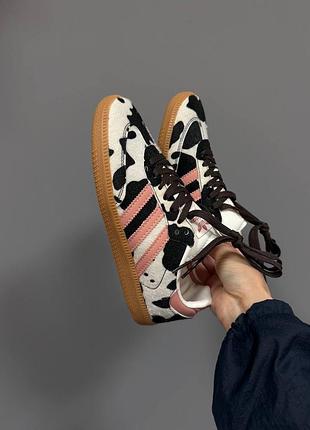 Женские кроссовки adidas samba cow print адидас самба 7