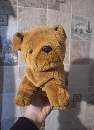 Плюшевая игрушка ganz 7" шири шарпей коричневого цвета, 1992 года выпуска