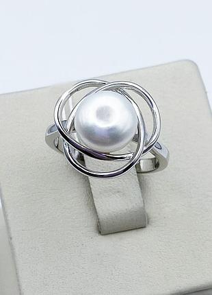 Кольцо серебряное с жемчугом 18 3,97 г
