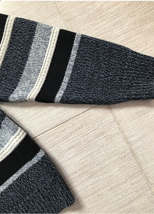 Теплый свитер в полоску, цвета меланж, от solang tricot. l сост. нового 5