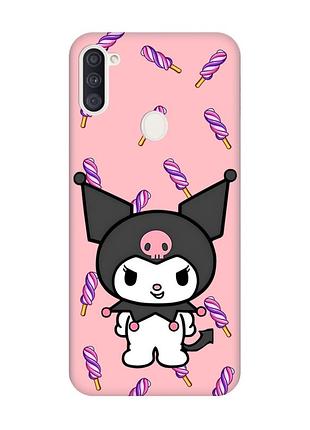 Матовий рожевий чохол на samsung galaxy a11 куромі (принт 390)