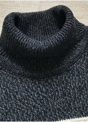 Теплый свитер в полоску, цвета меланж, от solang tricot. l сост. нового 2