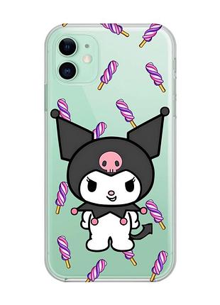 Прозрачный чехол на apple iphone 11 (6,1) куроми (принт 390)