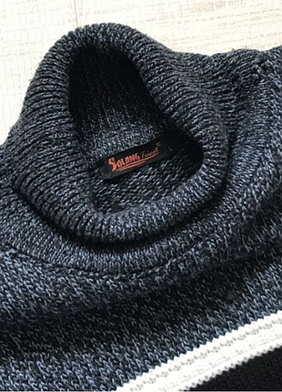 Теплый свитер в полоску, цвета меланж, от solang tricot. l сост. нового 3