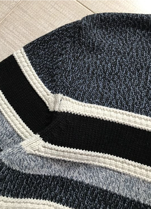 Теплый свитер в полоску, цвета меланж, от solang tricot. l сост. нового 4