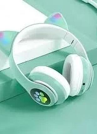 Bluetooth наушники с ушками кошачьего вида и led подсветкой