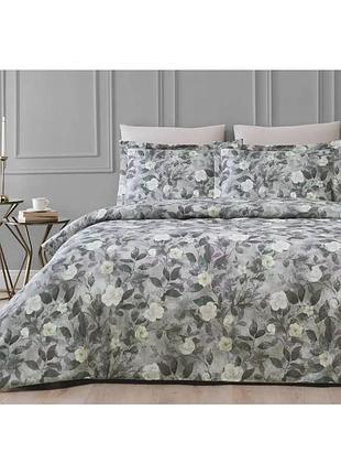 Комплект постельного белья tivolyo home artois сатин люкс 220-200 см серый