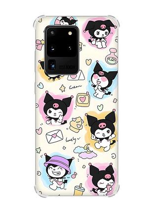Чехол с утолщёнными углами для samsung galaxy s20 ultra куроми (принт 389)