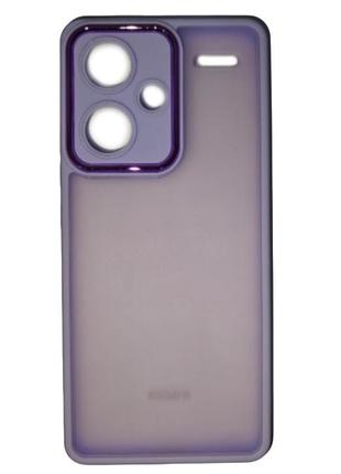 Чехол fiji lens для xiaomi redmi note 13 pro plus 5g бампер матовый с защитой блока камер violet