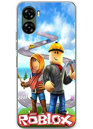Чехол силиконовый с картинкой на umidigi g3 (роблокс, roblox)