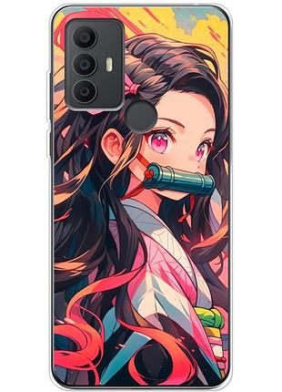 Чехол силиконовый с картинкой на tcl 30e (аниме, anime)