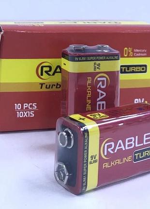 Батарейка rablex 6lr61/9v/1604 turbo (крона) 1шт shrink