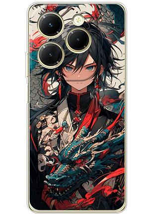 Чехол силиконовый с картинкой на infinix hot 40 pro (аниме, anime)