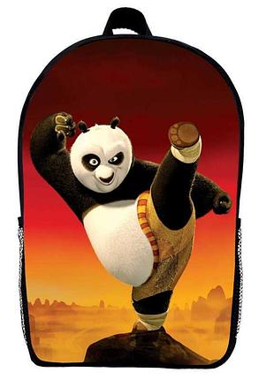 Рюкзак панда кунг-фу (school gear bag kf 012) черный, 39 х 27 х 14 см