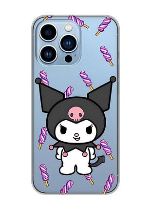 Прозрачный чехол на apple iphone 13 pro max куроми (принт 390)