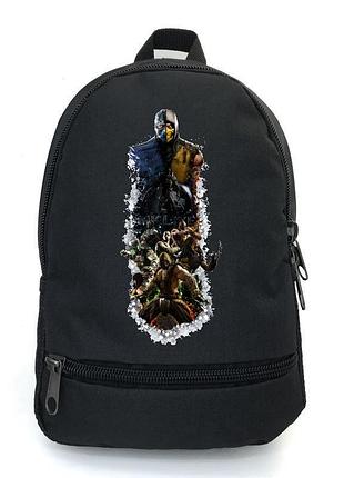 Рюкзак big мортал комбат подростковый school bag (mortal combat 005-black) черный (43 х 30 х 17 см)