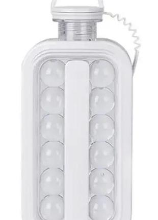 Набор для приготовления и хранения льда: форма на 17 шариков и переносная бутылка