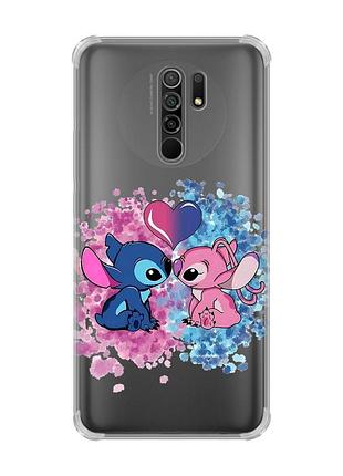 Чохол з потовщеними кутами на xiaomi redmi 9 стіч і ангел (принт 391)