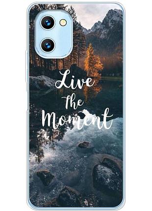 Чехол силиконовый с картинкой на umidigi c1 max (природа, озеро в горах)