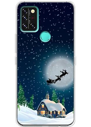 Чехол силиконовый с картинкой на umidigi a9 pro (новогодний)