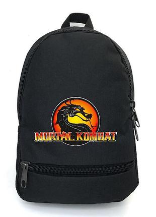 Рюкзак big мортал комбат подростковый school bag (mortal combat 001-black) черный (43 х 30 х 17 см)
