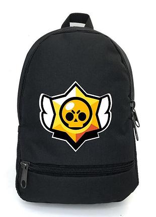Рюкзак big бравл старс лого school bag (bs -023) черный (43 х 30 х 17 см)