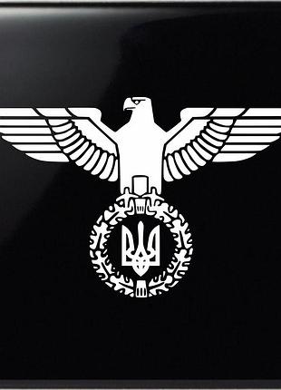 Наклейка герб римский орел 44х65 см, белый