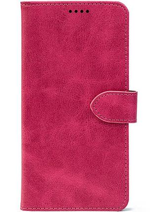 Кожаный чехол книжка для телефона на samsung galaxy a22 4g (a225) magenta (front)