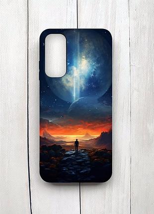 Матовий чохол на samsung galaxy a05s (a057) чорний космос (принт 247)