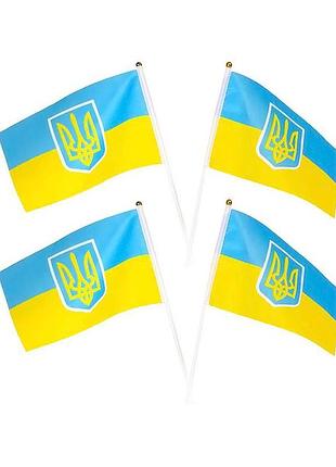 Прапорець україни з паличкою 20х28см арт. 2-34
