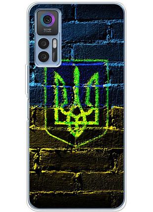 Чохол силіконовий з картинкою на tcl 30 plus (патріотичний, герб україни)